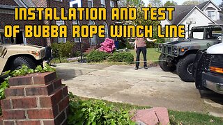 Install and test Bubba Rope winch line on a military HMMWV