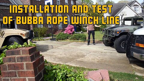 Install and test Bubba Rope winch line on a military HMMWV