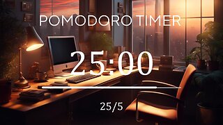 25/5 Pomodoro Timer 🌳 Lofi + Frequency for Relaxing, Studying and Working 🌳