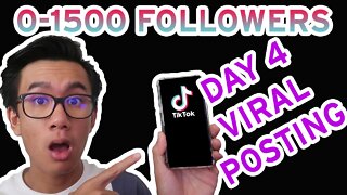 TIKTOK 0-1500 Followers: DAY 4 - How To Make A Viral Post On TikTok (LIVE PROOF!)