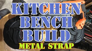 Kitchen Bench Build - Making Some Metal Straps for the Legs - Fun fun
