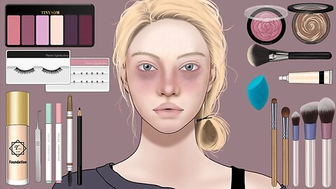 [ASMR]다크서클 진한 소녀 변신시키기/ Makeover! Transform a pale-skinned girl into a model/BEAUTY MAKEUP ANIMATION