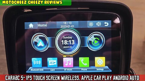 CARabc Touch Screen navigation Wireless. Apple Car Play Android Auto for Motorcycle ATV e-bike