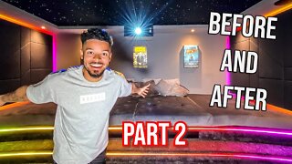 MY HOME CINEMA ROOM TRANSFORMATION! BEFORE & AFTER...*Part 2* | Jeremy Lynch