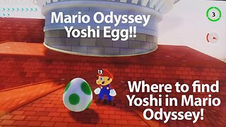 Super Mario Odyssey Spoiler - How to find Yoshi at the Top of Princess Peach's Castle