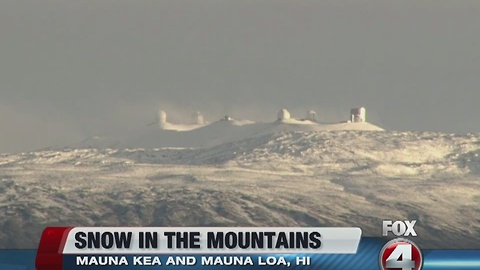 Snow in Hawaii mountains