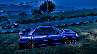 2004 Subaru Impreza WRX STI. A sunrise blast through the region. All stock. A great old car.