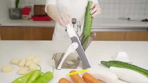 Ultimate Kitchen Companion! Unleash Your Inner Chef with the ONCE FOR ALL Safe Mandoline Food Slicer