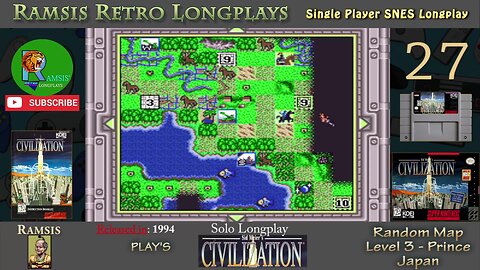Sid Meier's Civilization | 1994 | SNES | Prince | Random | Japan - Episode #27 | Longplay
