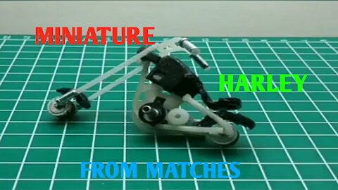 make a miniature HARLEY DAVIDSON from matches