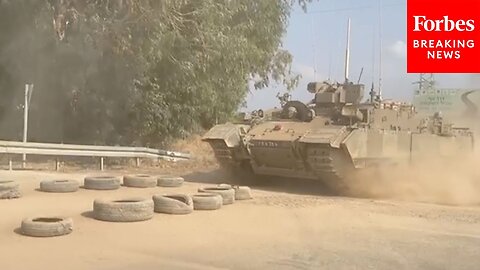 Hundreds Of Israeli Tanks Head To Border With Gaza In Sderot After Evacuation Order Sent Out