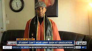 Student can't wear Army sash at graduation