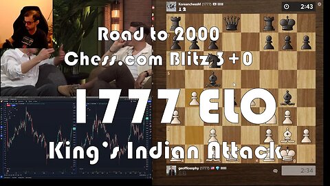 Road to 2000 #111 - 1777 ELO - Chess.com Blitz 3+0 - King's Indian Attach