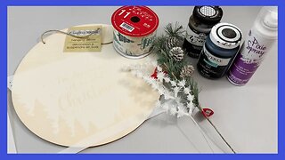 Christmas Door Hanger DIY || Christmas DIY || Just 1 Easy Craft