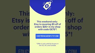 GET $5 OFF of $25 ENTIRE ETSY SHOP