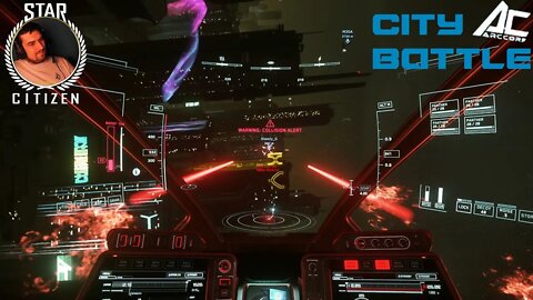 ArcCorp City Low Fly Fight - Star Citizen Gameplay