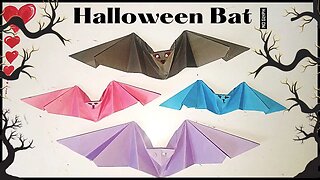 How to Make Paper Bats for Halloween | Easy Paper Bats | Halloween Paper Crafts | Paper Toys