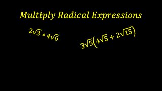 How to Multiply Radical Expressions (Square Roots)\Algebra [Worked Example 📝]