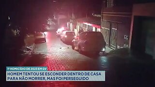 1º Homicídio de 2023 em GV: Homem Tentou se Esconder em Casa para Não Morrer, mas foi Perseguido.