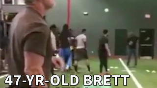 47-year-old Brett Favre Still Throwing Darts