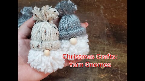 Christmas Crafts: DIY Yarn Gnomes