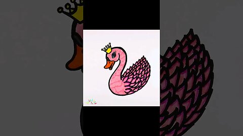 Drawing and Coloring a Swan Princess for kids & Toddlers l Ariu Land