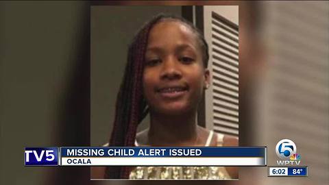 Missing child alert issued for Ocala girl