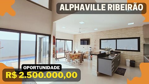 OPORTUNIDADE Mude Seu Apartamento Por Esta Bela Casa Em Alphaville de Ribeirão Preto (CASA0363)