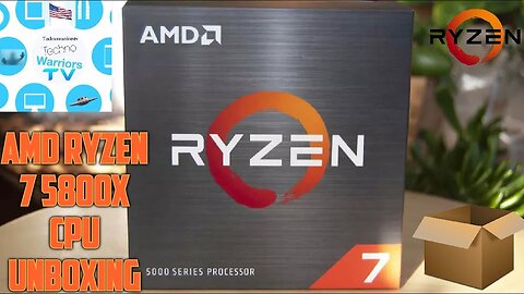 unboxing video of the AMD ryzen 7 5800X CPU