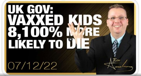 UK GOV: Vaxxed Kids 8,100% More Likely To Die!