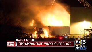 Commercial building catches fire in north Phoenix