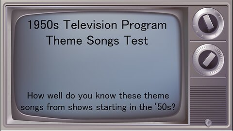 1950s Television Theme Test