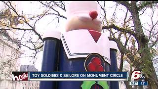 Toy soldiers, sailors installed on Monument Circle