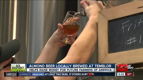 Almond beer locally brewed at Temblor