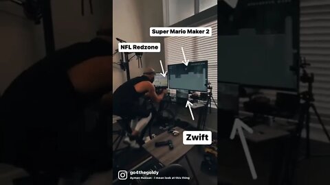 Rate my Zwift setup 1-10! NFL Redzone, Zwift and Nintendo Switch #fitness #motivation #shorts