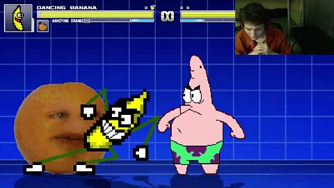 Fruit Characters (Annoying Orange And Dancing Banana) VS Patrick Star In An Epic Battle In MUGEN