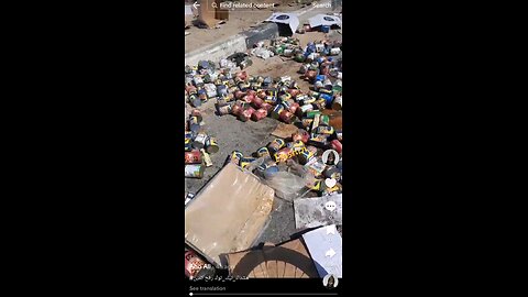 Throwing away food aid in Gaza