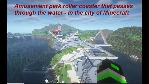 Amusement park 🎢🎡 roller coaster that passes through the water