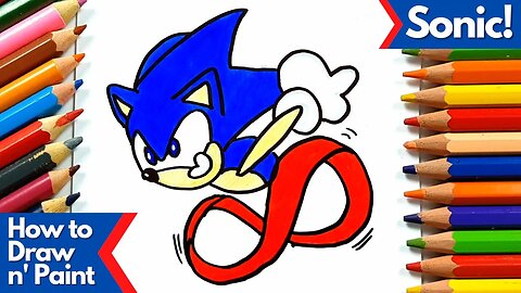 How to Draw and Paint Sonic Running Very Cute