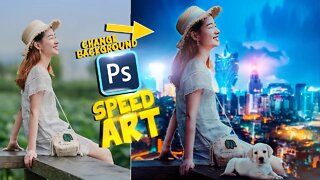 HOW TO CHANGE BACKGROUND USING STOCKS IMAGES IN PHOTOSHOP. #photoshop #mrhires #1000subscriber #ad