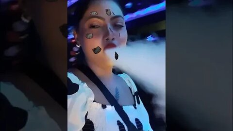 Beautifull girl smoking in public gathering #trendingsong #shorts