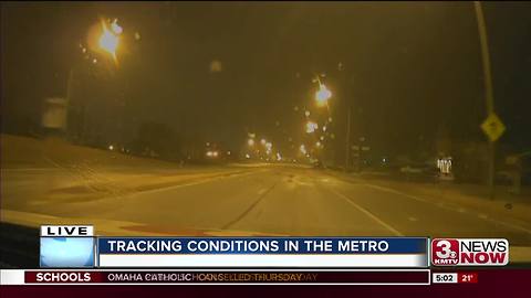 Icy conditions throughout Omaha on Thursday morning