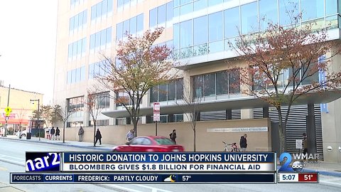 Johns Hopkins University receives largest academic donation in history