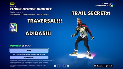 THREE STRIPES CIRCUT TRAVERSAL EMOTE GAMEPLAY!!!