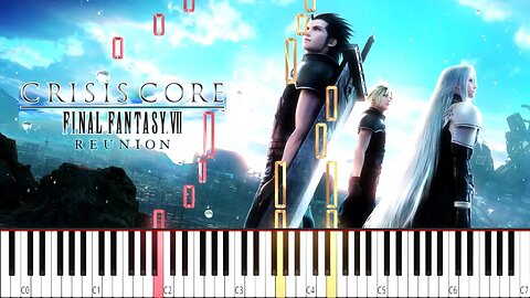 Crisis Core: Final Fantasy VII Reunion - Main Menu Theme - (MEDIUM) Piano Tutorial