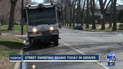 Street sweeping begins in Denver Tuesday