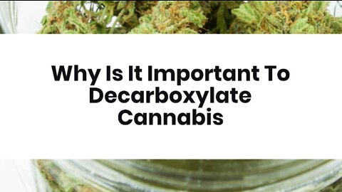Why Is It Important To Decarboxylate Cannabis