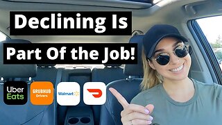 DoorDash, Uber Eats, GrubHub, Walmart Spark Driver Ride Along | Declining Offers Is Part Of The Job!