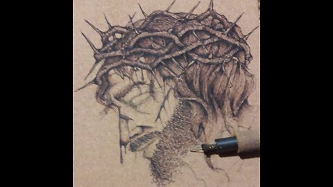 Pyrography on cork - Author's art