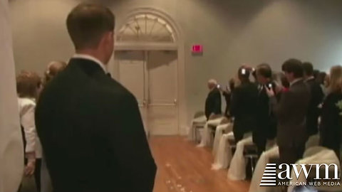 Groom Patiently Waits For Paralyzed Bride To Open The Doors